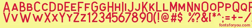 Antone Clean Font – Red Fonts on Yellow Background