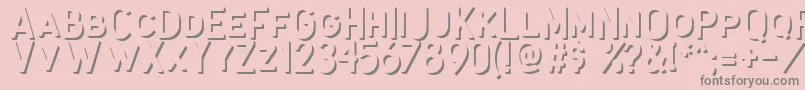 Antone Extrude-fontti – harmaat kirjasimet vaaleanpunaisella taustalla