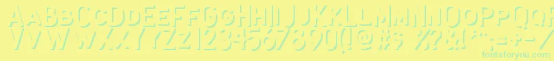 Police Antone Extrude – polices vertes sur fond jaune