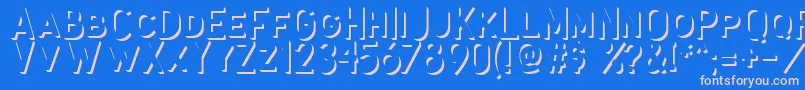 Antone Extrude Font – Pink Fonts on Blue Background