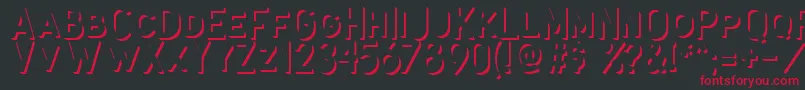 Antone Extrude Font – Red Fonts on Black Background