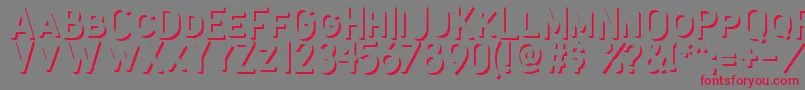 Antone Extrude-Schriftart – Rote Schriften auf grauem Hintergrund