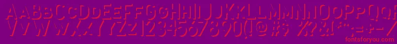 Antone Extrude Font – Red Fonts on Purple Background