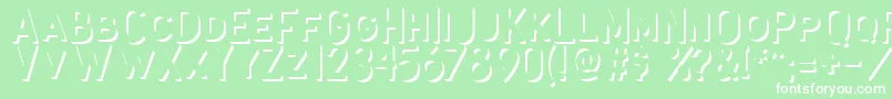 フォントAntone Extrude – 緑の背景に白い文字