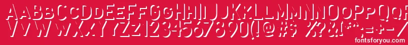 Шрифт Antone Extrude – белые шрифты на красном фоне