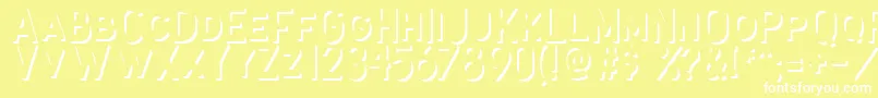 フォントAntone Extrude – 黄色い背景に白い文字