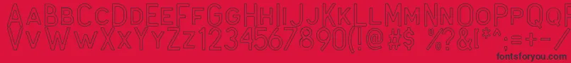 Antone Outline Font – Black Fonts on Red Background