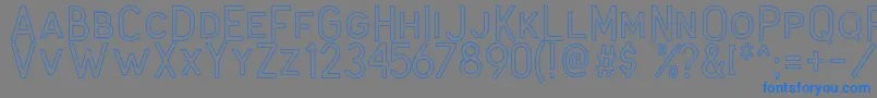 Antone Outline Font – Blue Fonts on Gray Background
