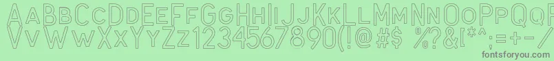 フォントAntone Outline – 緑の背景に灰色の文字