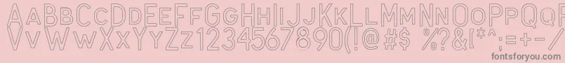 フォントAntone Outline – ピンクの背景に灰色の文字