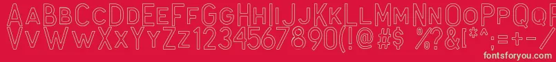 Antone Outline-Schriftart – Grüne Schriften auf rotem Hintergrund