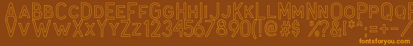 Antone Outline Font – Orange Fonts on Brown Background