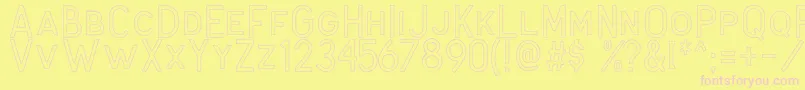 Antone Outline Font – Pink Fonts on Yellow Background