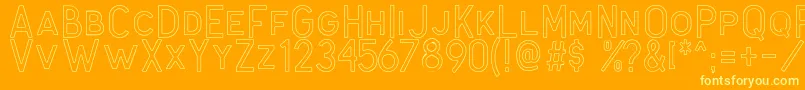 Antone Outline Font – Yellow Fonts on Orange Background