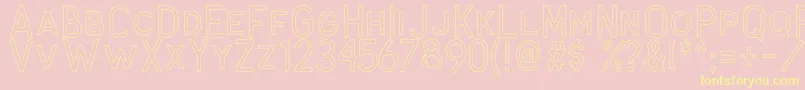 Antone Outline Font – Yellow Fonts on Pink Background