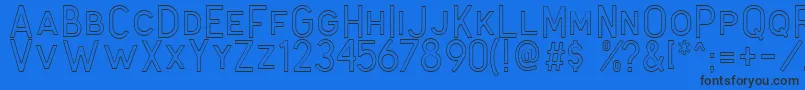 Antone Outline Font – Black Fonts on Blue Background
