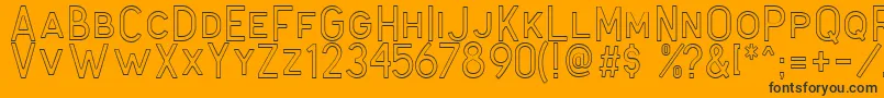 Antone Outline Font – Black Fonts on Orange Background