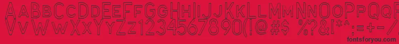 Antone Outline Font – Black Fonts on Red Background