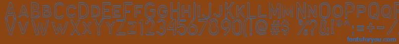 Antone Outline Font – Blue Fonts on Brown Background