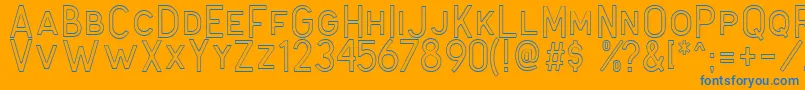 Antone Outline Font – Blue Fonts on Orange Background