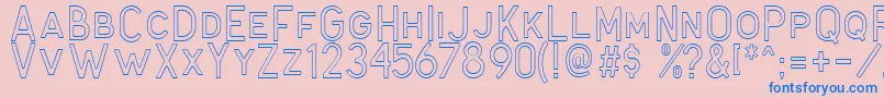 Antone Outline Font – Blue Fonts on Pink Background