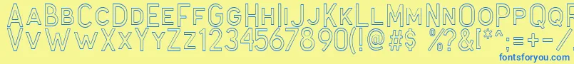 Antone Outline Font – Blue Fonts on Yellow Background