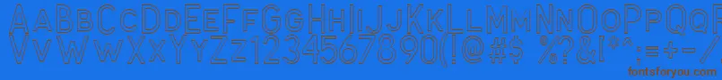 Antone Outline Font – Brown Fonts on Blue Background