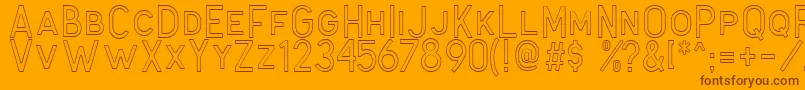 Antone Outline Font – Brown Fonts on Orange Background
