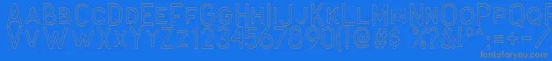 Antone Outline Font – Gray Fonts on Blue Background