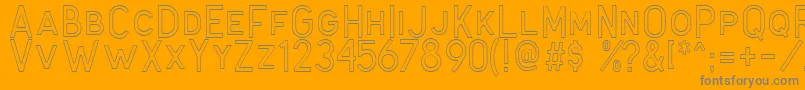 Antone Outline Font – Gray Fonts on Orange Background