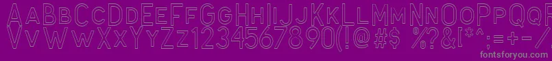フォントAntone Outline – 紫の背景に灰色の文字