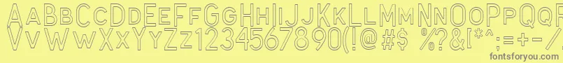 Antone Outline Font – Gray Fonts on Yellow Background