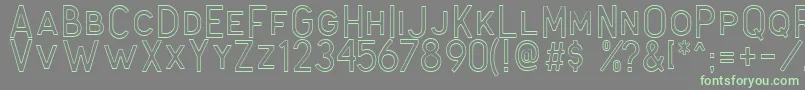 Antone Outline Font – Green Fonts on Gray Background