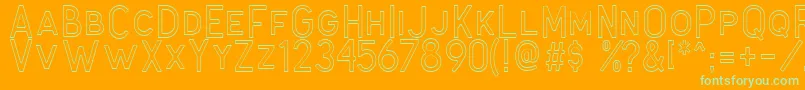 Antone Outline Font – Green Fonts on Orange Background