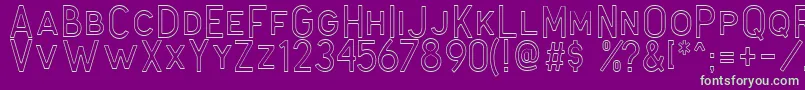 Antone Outline Font – Green Fonts on Purple Background