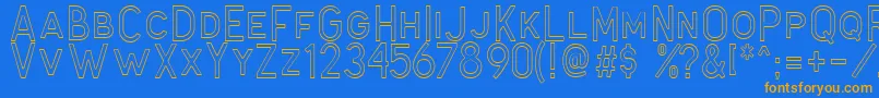 Antone Outline Font – Orange Fonts on Blue Background