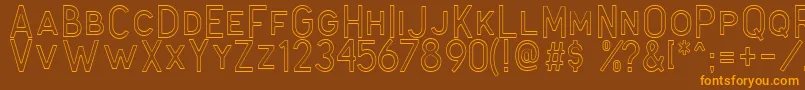 Antone Outline Font – Orange Fonts on Brown Background
