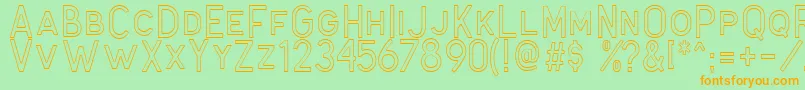 Antone Outline Font – Orange Fonts on Green Background