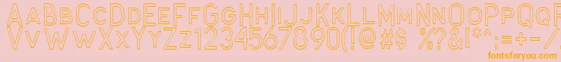 Antone Outline Font – Orange Fonts on Pink Background