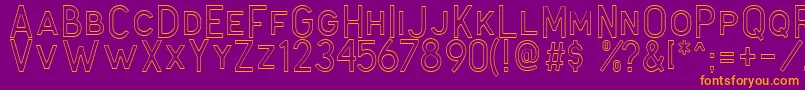 Antone Outline Font – Orange Fonts on Purple Background