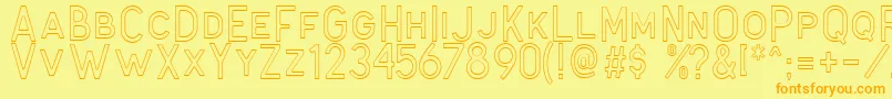 Antone Outline Font – Orange Fonts on Yellow Background