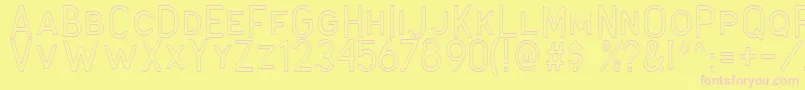 Antone Outline Font – Pink Fonts on Yellow Background