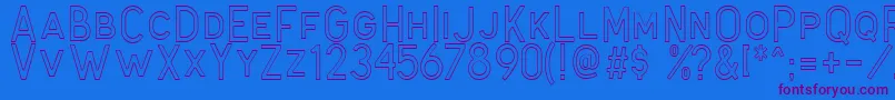 Antone Outline Font – Purple Fonts on Blue Background