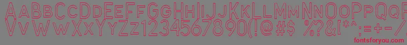 Шрифт Antone Outline – красные шрифты на сером фоне