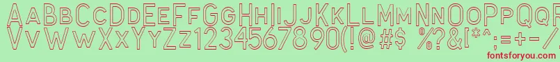 Antone Outline Font – Red Fonts on Green Background