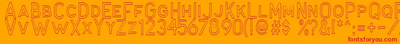 Antone Outline Font – Red Fonts on Orange Background