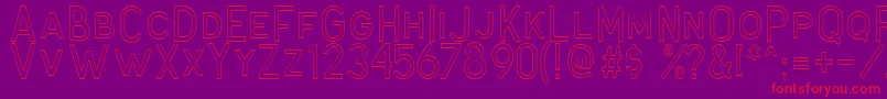 Antone Outline Font – Red Fonts on Purple Background