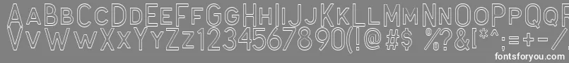 フォントAntone Outline – 灰色の背景に白い文字