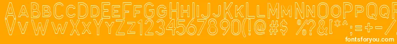 Antone Outline Font – White Fonts on Orange Background