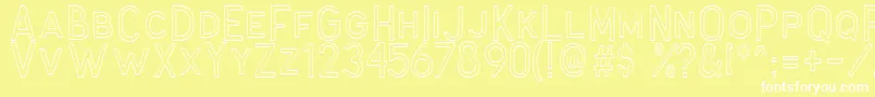 Antone Outline Font – White Fonts on Yellow Background